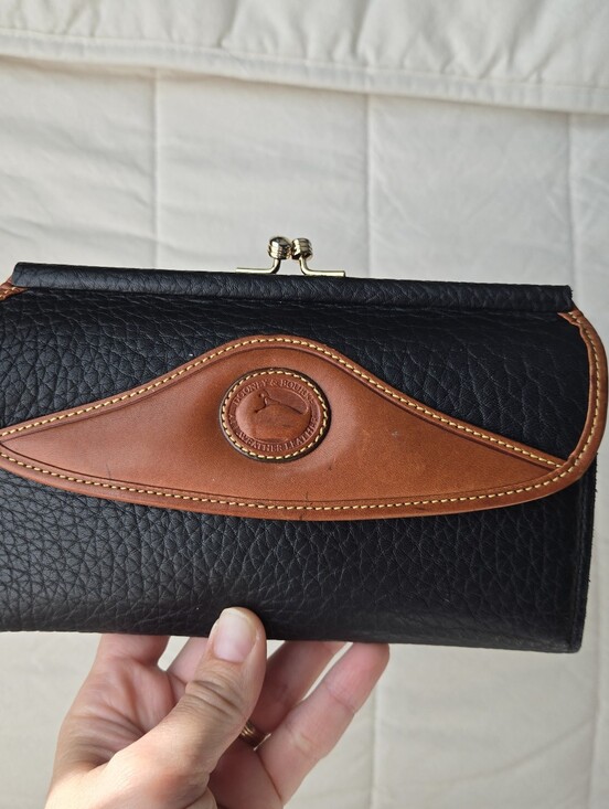 Dooney & Bourke Handbags - Vintage Dooney & Bourke All Weather Wallet Black Brown